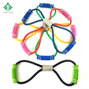 Odolnost proti jógovému pásmu Trubice Stretch Body Fitness Muscle Workout Cvičení 8