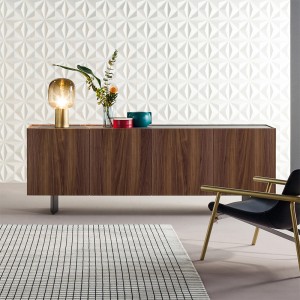 Nordic Modern Modern Walnut Wood příborník Dřevěná skříňka TV skříň obývacího pokoje