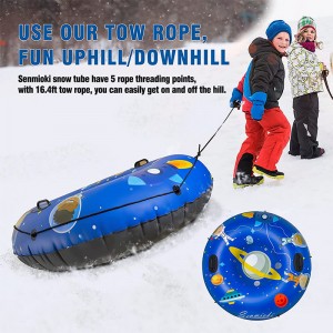 Hračky zimních venkovních rodičů a dítěte zahuštěnénafouknuté sněhové trubice odolné vůči chladu