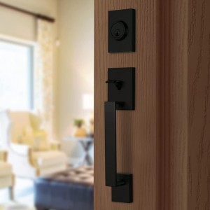 8003 Black Heavy Duty Front Door vstupní údržba s jediným slepá ulicí, vstupní sada zámku