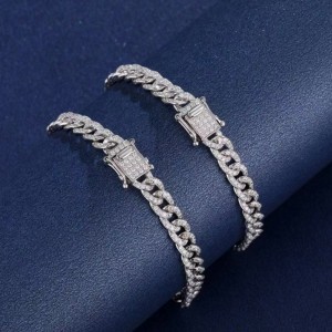 Šperky Tuochen 18K/14K/10K Gold Cuban Bracelet s diamantem/moissanite Stone pro muže