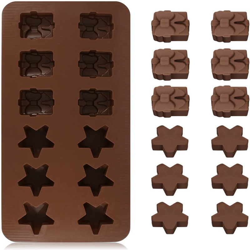 Vysoce kvalitní formy pečení čokolády silikonové hvězdy