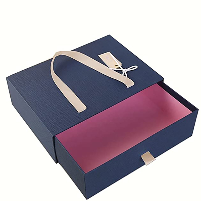 Dárková krabička Parentco- Současná krabice s vyklouznutím víka- elegantní malý dárkový box- opětovný dárkový box pro dárky, svatbu, výročí, miminko, čokoláda&More- snadno otevřená&Close- tmavě modrá