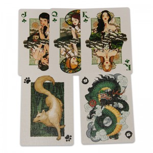 Květinka Cut Card Custom Magic Show Player Card German Black Paper Otevřená fanoušek střih reliéfní hrací karta