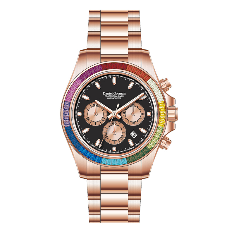Luxusní hodinky Watchdggg9003 křemenné zkřetové oceli
