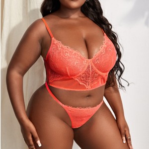 Smlouva sexy květinová krajka 2ks spodní prádlo Set Sexy Nightwear