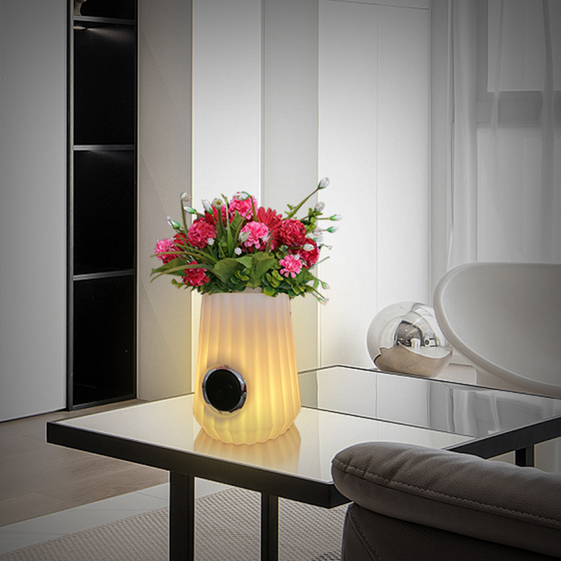 LED osvětlený květinový hrnec Indoor/outdoor Creative Stoble Lamp pro obývací pokoj, ložnice, zahradní dekorace, stmívatelný ledový kbelík LED světla s reproduktorem Bluetooth