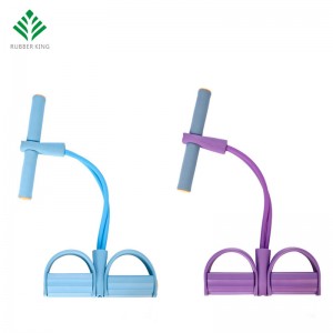 Elastic Sit Up Pull Rope Abdominal Cvičení, 4-trubice Elastická sedačkana pull lana snožní pedál fitnessnatahování tréninkové výcvikové jógové vybavení