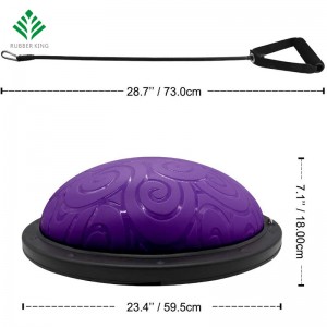 Trenérna poloviční míči s popruhy Ball Ball Ball Anti Slip pro základní trénink domácí fitness síla cvičení tělocvična