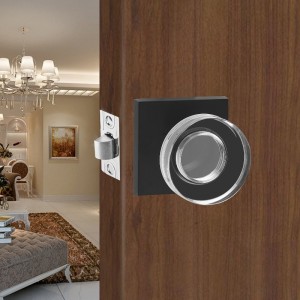 S2601 Modern Disc Shape Crystal Door Knob, sada průchodu, vysoce kvalitní zámek dveří bez klíče