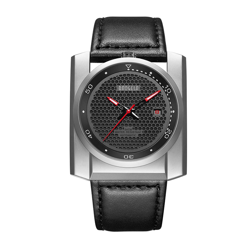 Baogela New Sports Watch Men \\ Trend Big Dial Square Men \\'s Watch Liminózní vodotěsné automatické mechanické hodinky 6775
