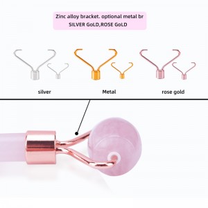 Přizpůsobitelný obličej Natural Pink Tmavě zelená duální křišťálová led Gua Sha Anti-Aging Jade Roller Kit Massager s boxem