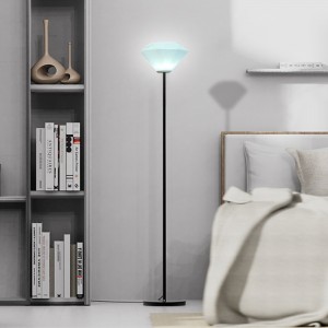 2022 Novánordická minimalistická domácí dekorační lampa, stojící dálkové ovládání RGB LED LED LAMP, tvůrčí diamantová stmívatelný obývací pokoj venkovní zahradní podlahová lampa s koženým železným světelným...