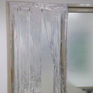 Velkoobchod 1*2M Fólie Dešťová opona pronarozeninovou párty svatební pozadí dekorace deště hedvábné vícebarevné dassel dešťové hedvábné párty