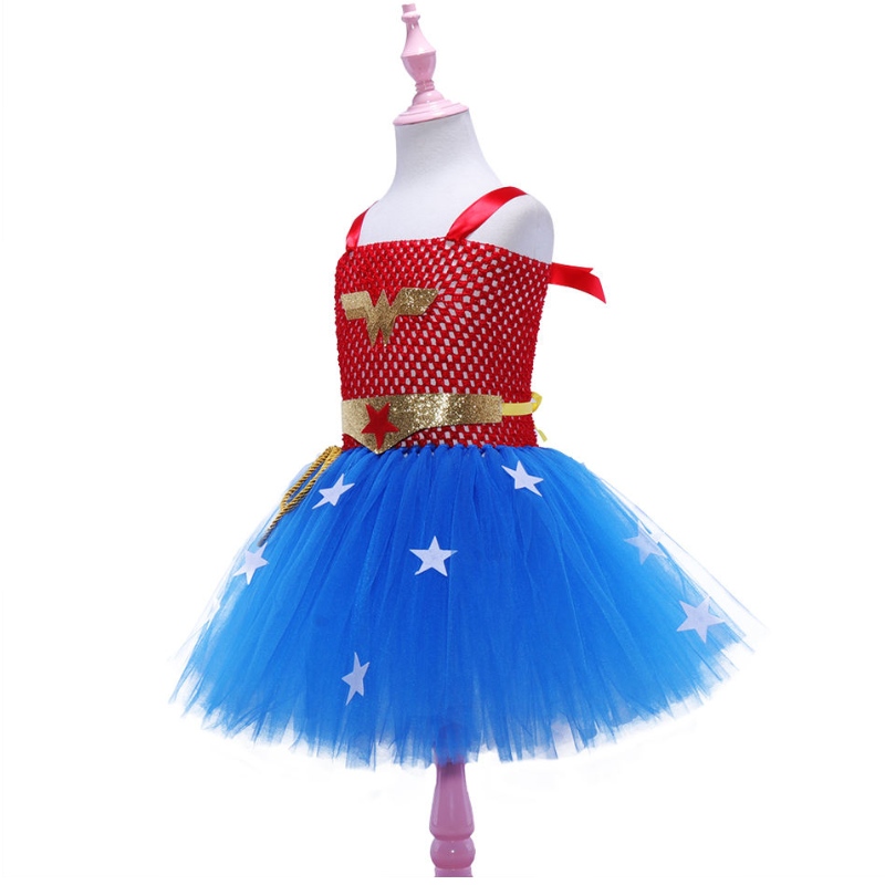 Dívky šaty cosplay Dawn of Justice Dress for Girls Kids Kids Kids Cosplay Cosplay Halloween party šaty kostým po dobu 2-12 let