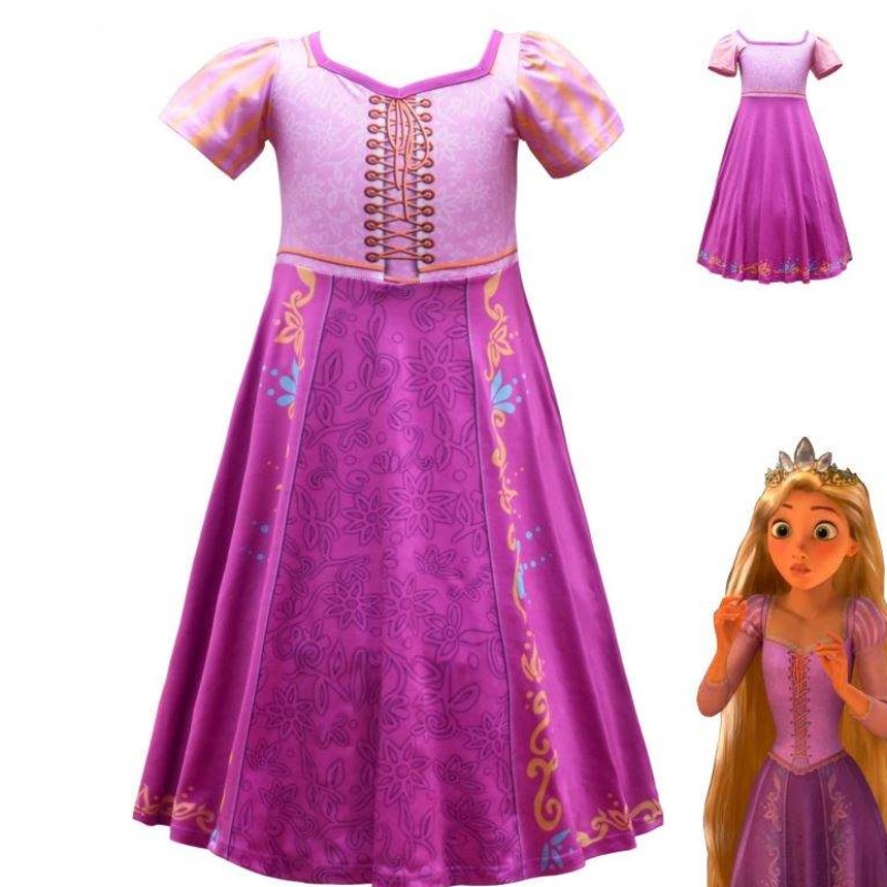 Nový styl rapunzel dívky dlouhé šaty cosplay cosplay kostým ledová princezna karikatura sukně pro párty 3753