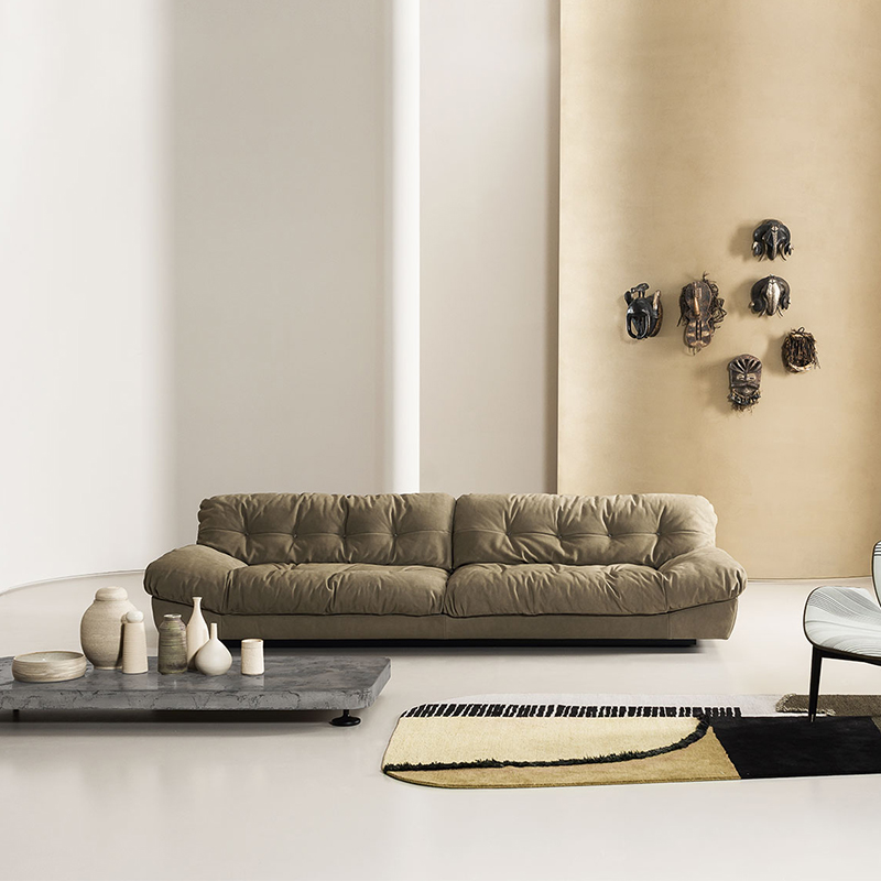 Italský design Sleeper Lazy Sofa Leather Baxter Cloud Sofa Secal Set Furniture Obývací pokoj