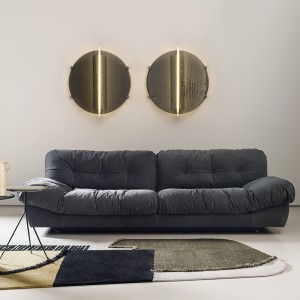 Italský design Sleeper Lazy Sofa Leather Baxter Cloud Sofa Secal Set Furniture Obývací pokoj