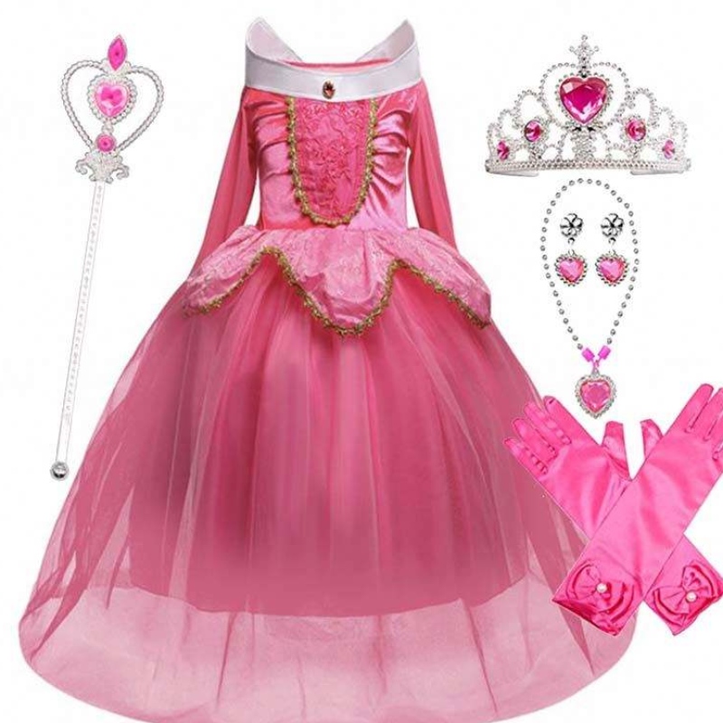 Halloweenský kostým Děti spací krása Princezna Princess Party Girls Costume Dress 2-10 Years Aurora Princess šaty HCSP-002