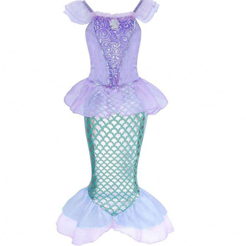 2021 Kids Clothing Letní holčičky Mermaid Costume Princess Šaty 3-10 let Old Kids Mermaid Printed šaty DGHC-028