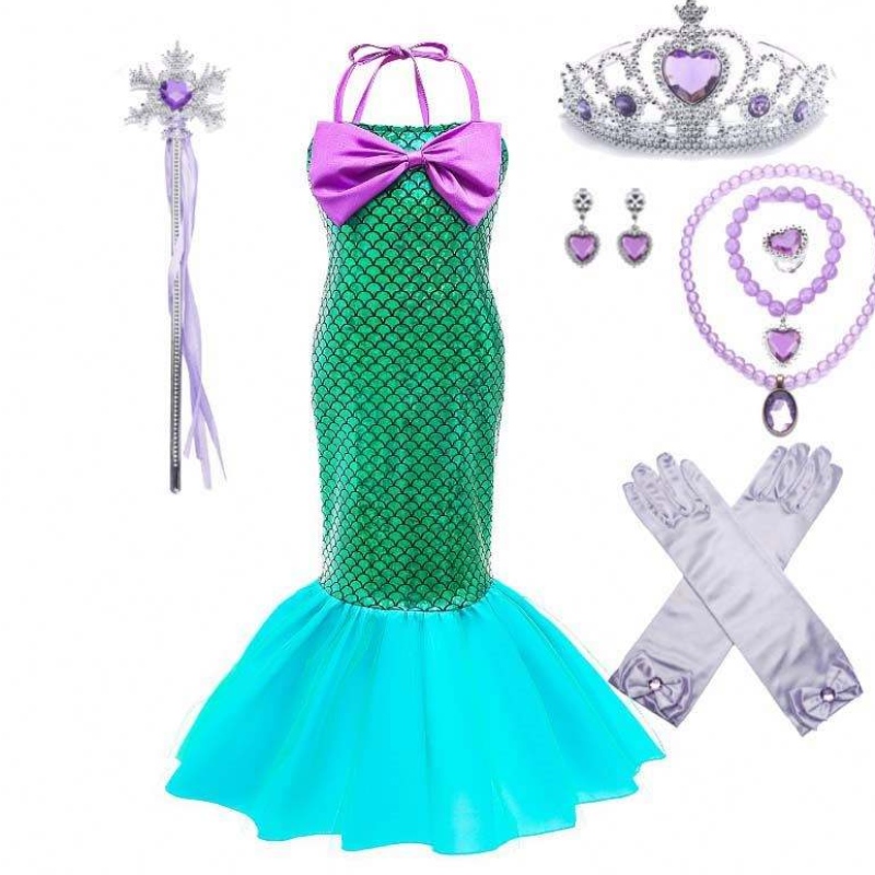 Amazon Hot Prodej Fancy Party Princess Ariel Cosplay Up Kids Mermaid Costume DGHC-028