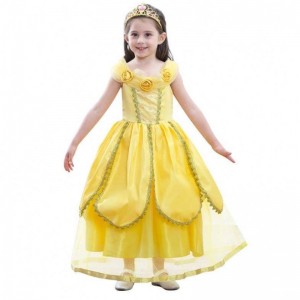 2022 Nové příjezdy Little Kid Ball šaty Halloween Party Cosplay Girls Princess Belle Beauty Costume HCBL-004