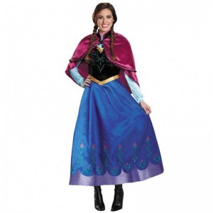 Best Seller 2022 Adult Elsa Anna Cosplay Woman Halloween kostým Princess šaty dospělé Anna kostým s Cloak HCGD-053
