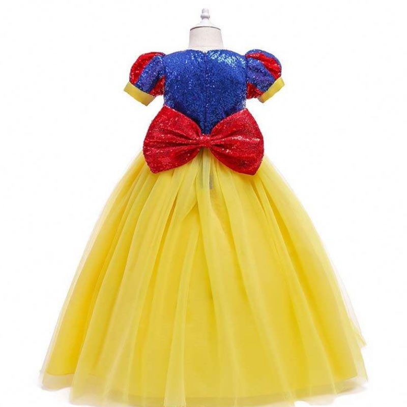 Dívkynarozeninová párty Lantern Sleeve Snow White Princess Šaty pro děti dívka Sněhurka bílá párty HCSW-008