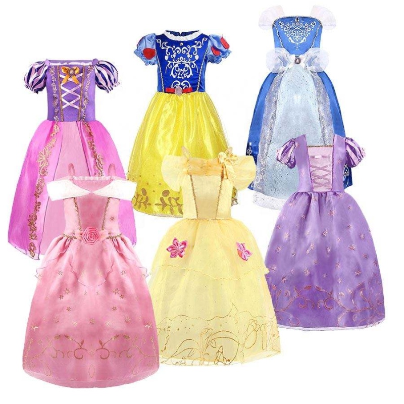 Halloween cosplay kostýmy děti belle aurora sofia Summer Fancy Osobne oblečení Baby Girl Fancy Rapunzel Princess šaty