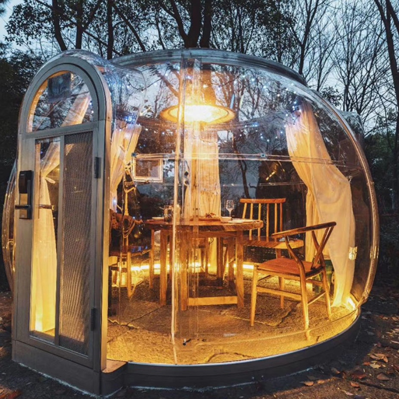 3,3 metrů Ekonomická transparentní kupole Geodesic Outdoor Camping Dome Stan pro letovisko, kempování, outdoorové aktivity
