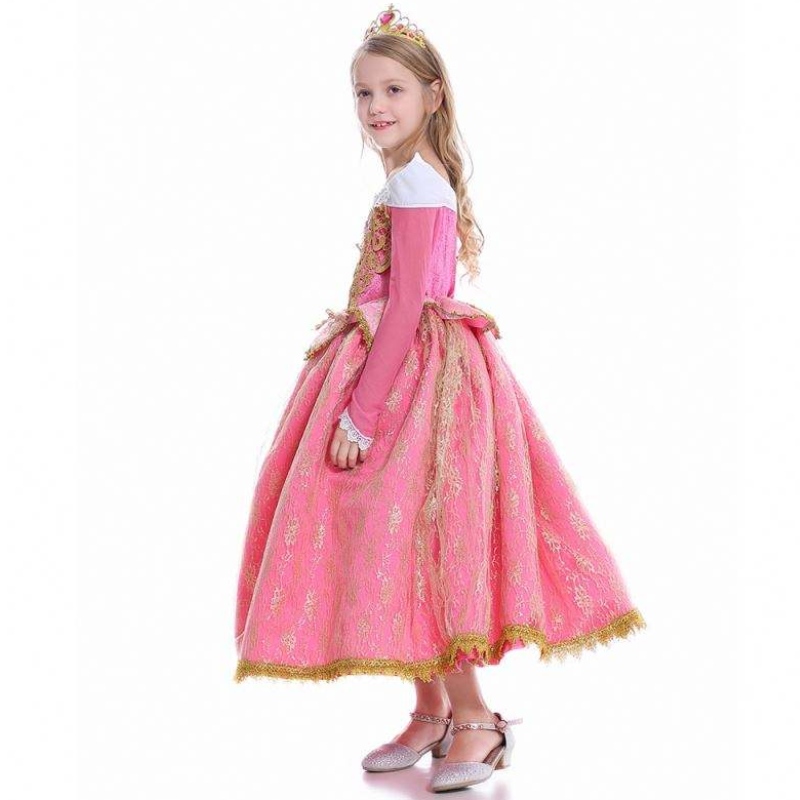 Baige Girls Dress Sleeping Beauty Princess Aurora Lace Dress Cosplay Performance Costume