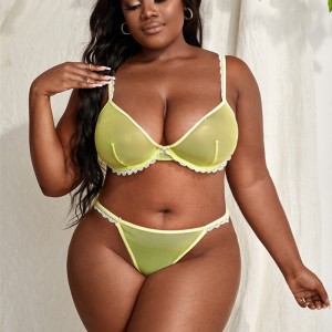 Kontrast mini krajkové obložení podwire mesh spodní prádlo