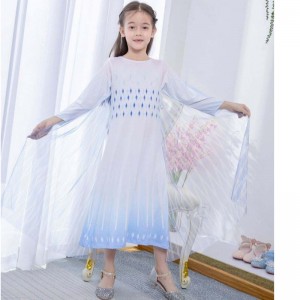 Baige White Princess Elsa Dress Girls Dresses Halloween kostýmy pro děti TV&filmové kostýmy