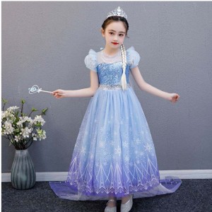 Baige Vysoce kvalitní elsa 2 princezna dětská party Cartoon Cosplay Cosplay Baby Girl šaty