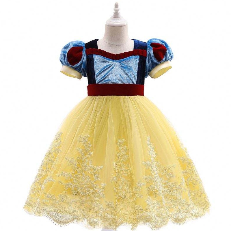 Baige Nový styl Sněhurka Sofiya Princezna Šatyna krátké rukávy Halloween Party Dress for Girls