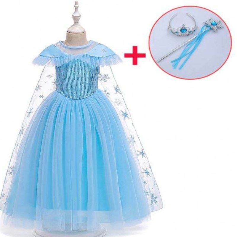 Nový produkt Princezna kostým Maškaráda Elsa Anna Fashion Girl Costume Party Dress Girls