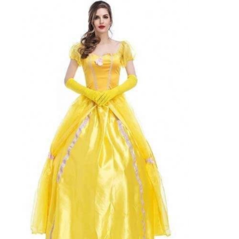 Cosplay belle princezna šaty dámské šaty pro krásu a bestie ženské párty kostýmy oblečení