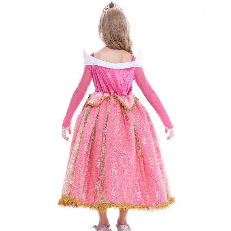 Baige 2021 New Girls Cosplay Elsa šaty Kids Fracks oblečení Polyester vzorec Anna Princess Party šaty
