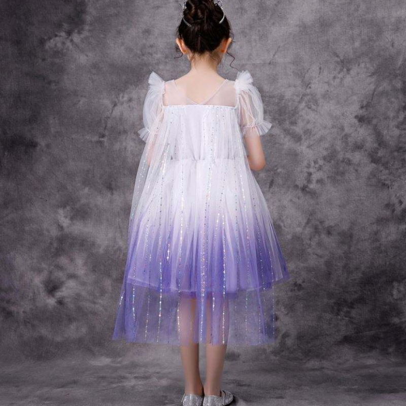 Nová dívka Elsa 2 Aisha White šaty Kids Princess Girls Halloween Princess šaty tutu letní svatebnínarozeninové šaty