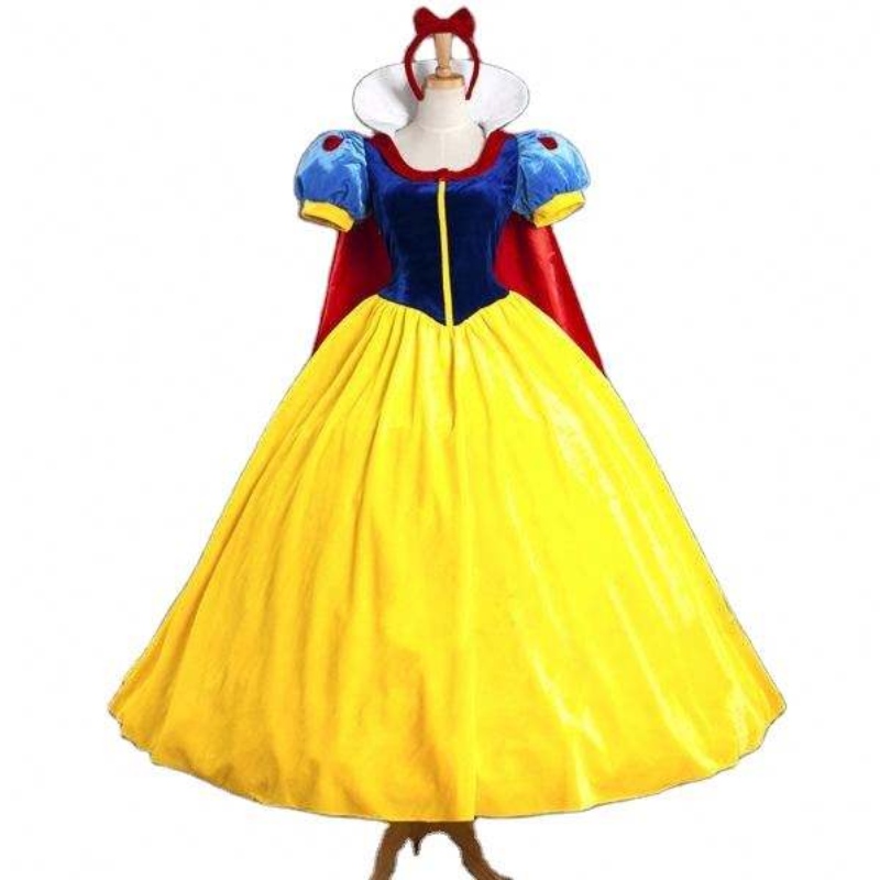 Velkoobchodní ženy dospělé halloweenské kreslené princezna Sněhurka kostýmna prodej bílý sněhová princezna s shonem