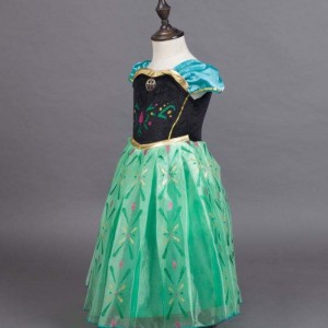 Performance Costume Princess Anna Dress Kids \\\\ S oblečení Princezna Anna šaty