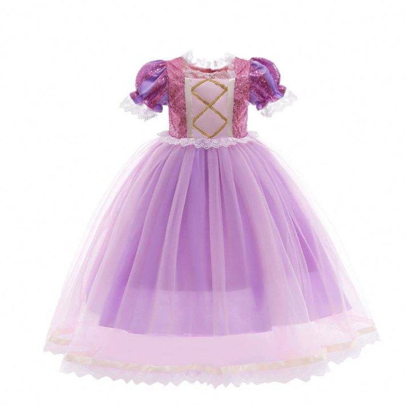 Princezna šaty sněhové bílé šaty dívka rapunzel šaty