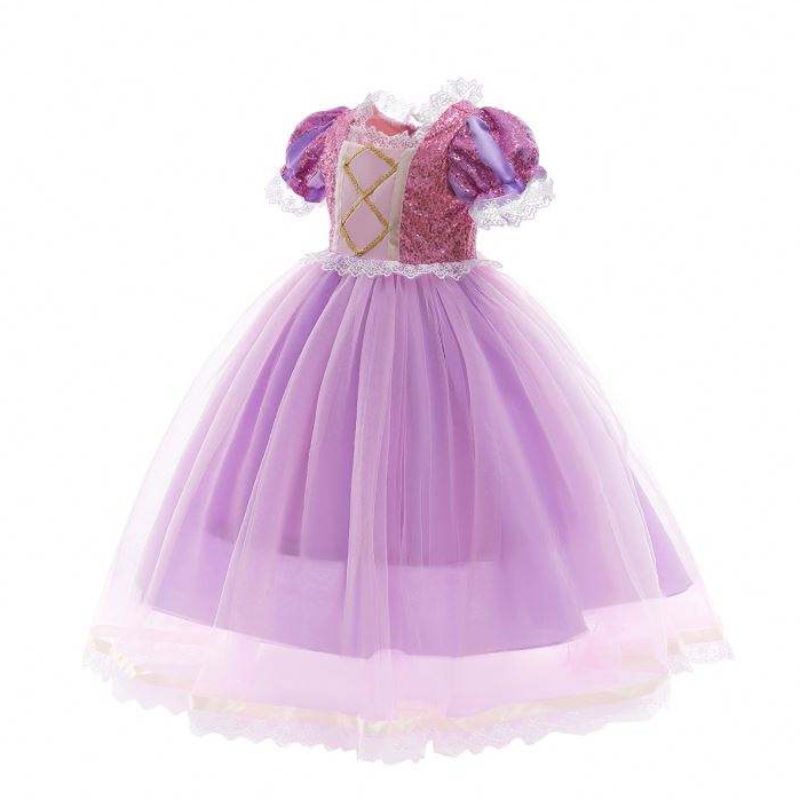 Princezna šaty sněhové bílé šaty dívka rapunzel šaty