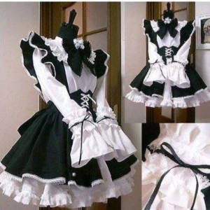 Ženy Maid Outfit Anime šaty černé a bílé zástěry šaty lolita šaty muži kavárna kostým cosplay kostým