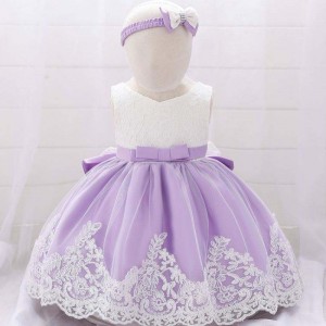 Baige Hot New Products Kid Flower Flower Narozeniny KLITITY Děti dítěte Party Dress Design