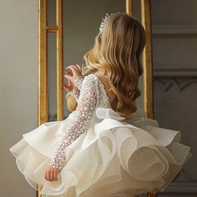 Prekin plesové šaty Princezna Party Flower Girl Svatební šaty