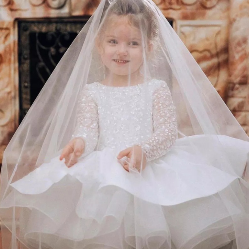 Prekin plesové šaty Princezna Party Flower Girl Svatební šaty
