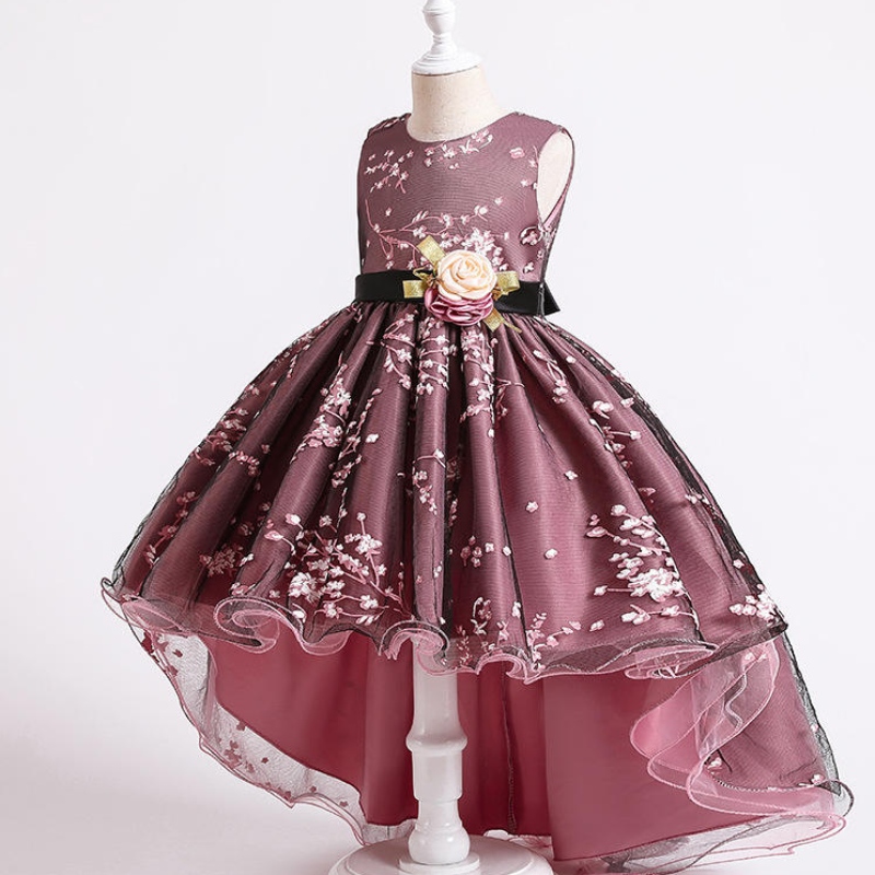2022 Pageant Vintage Dress Kids Party First Bridesmaid Šaty pro dívky děti kostým svatební šaty dívka vestido dospívající