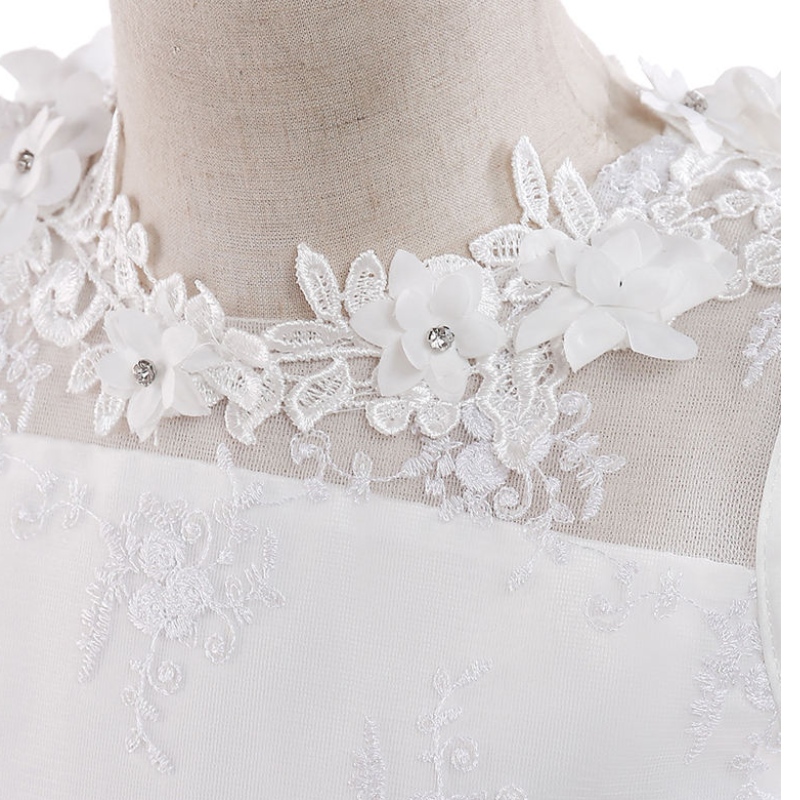 2022 Dívčí party šaty Elegantní bílá družička Princezna Kids Dresses for Girls Clothed Children Svatební šaty 10 12 let