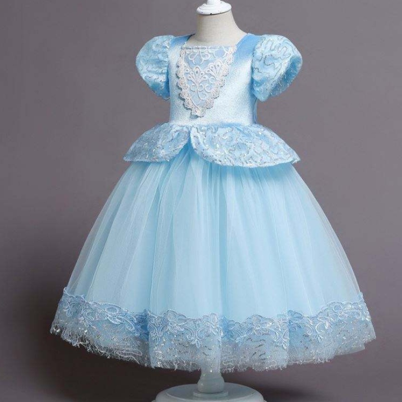 Blue Princess Dress for Girls Halloween Party Cosplay Cosplay Kostém Kids Princess se oblékat